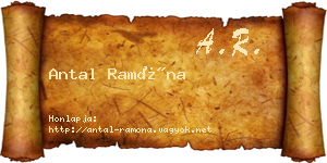 Antal Ramóna névjegykártya