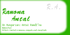 ramona antal business card